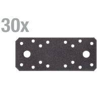 Alberts 822866, connecteurs plats DURAVIS®, revêtus en duplex noir diamant, dimensions 133 x 55 x 2,5 mm, lot de 30