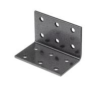 Alberts 823009 DURAVIS® Équerre multi-trous | en noir diamant, à couche duplex | taille 40 x 40 x 60 mm | kit de 50