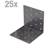 Alberts 823030 : Plaque d'angle DURAVIS®, revêtue en duplex noir diamant, dimensions 80 x 80 x 80 mm, lot de 25