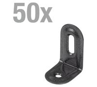 Alberts 823122 DURAVIS® Equerre de réglage, gaufrée, revêtement noir diamanté duplex, taille 28 x 40 x 22 mm, jeu de 50 pièces