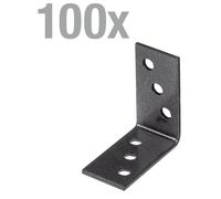 Alberts 823139 : Connecteurs d'angle DURAVIS®, revêtus en duplex noir diamant, dimensions 40 x 40 x 20 mm, lot de 100
