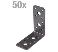 Alberts 823177 : Connecteurs d'angle DURAVIS®, revêtus en duplex noir diamant, dimensions 90 x 90 x 40 mm, lot de 50
