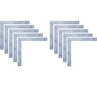 Alberts 823528 Equerre de porte, électro-galvanisé bleu, 200 x 200 x 30 mm, set de 10 pièces
