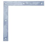 Alberts 823528 Equerre de porte, électro-galvanisé bleu, 200 x 200 x 30 mm, set de 10 pièces
