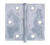 Alberts 823634 Charnière, carrée, électro-galvanisée bleue, 80 x 80 mm, set de 20 pièces