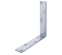 Alberts 823986 Equerre de poutre, étroite, électro-galvanisée bleue, 200 x 200 x 40 mm, set de 10 pièces