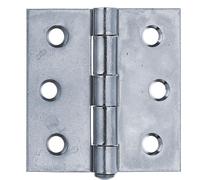 Alberts 824013 Charnière, carrée, électro-galvanisée bleue, 76 x 76 mm, set de 25 pièces
