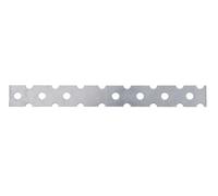 Alberts 824563 Lot de 50 connecteurs de mur plats galvanisés sendzimir 200 x 22 x 0,7 mm