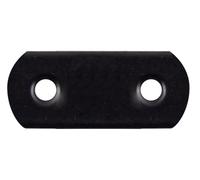 Alberts 824808 Platine d'assemblage avec bouts arrondis - noire - plastifiée - 19 x 37 x 1,5 mm | kit de 100