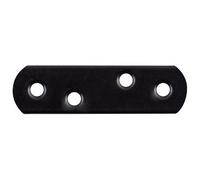 Alberts 824815 Platine d'assemblage avec bouts arrondis - noire - plastifiée - 19 x 57 x 1,5 mm | kit de 100