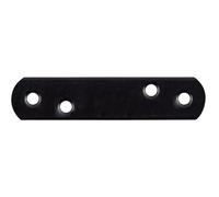 Alberts 824822 Platine d'assemblage avec bouts arrondis - noire - plastifiée - 19 x 77 x 2 mm | kit de 100