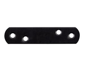 Alberts 824822 Platine d'assemblage avec bouts arrondis - noire - plastifiée - 19 x 77 x 2 mm | kit de 100