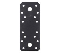 Alberts 824846 Platine d'assemblage - galvanisée - noire - plastifiée - 133 x 55 x 2,5 mm | kit de 50