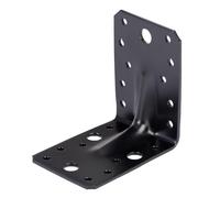 Raccord angulaire Alberts pour charges lourdes, à rainures (set de 25 pièces) - galvanisé - noir - plastifié - 90 x 90 x 65 mm, noir