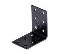 Alberts 824891 Équerre pour panneau perforé - noir - revêtement plastique - 60 x 60 x 40 mm, lot de 50