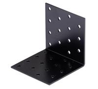 Alberts 824907 : Angle de fixation pour plaques de sol - noir - revêtement en plastique - 80 x 80 x 80 x 2,5 mm, lot de 25