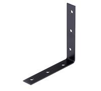 Alberts 824938 Equerre de chaise - galvanisée - anodisée noire - plastifiée - 125 x 125 x 22 mm, jeu de 40 pièces