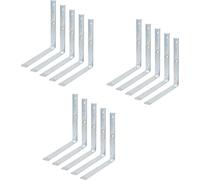 Alberts 824969 Balkenwinkel - schwarz - kunststoffbeschichtet - 250 x 250 x 26 x 6 mm, 15er Set