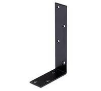 Alberts 824976 Equerre de poutre - noire - plastifiée - 100 x 200 x 40 mm, jeu de 20 pièces