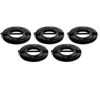 Alberts 824983 Bande perforée - galvanisée - noire - plastifiée - 10.000 x 12 x 0,8 mm | kit de 5