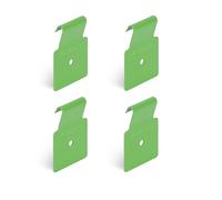 Alberts 825126 Crochet décoratif à suspendre - taille S - galvanisé sendzimir - vert-jaune - plastifié - RAL6018 | kit de 4