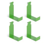 Alberts 825164 Crochet décoratif à suspendre - taille L - galvanisé sendzimir - vert-jaune - plastifié - RAL6018 | kit de 4