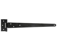 Alberts 829940 Penture anglaise | laque noire pour immersion | penture 397 x 46 mm | charnière 90 x 40 mm | kit de 10