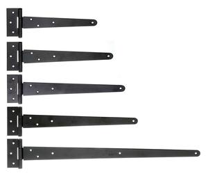 Alberts 829957, charnières pour portes, finition noire, bande de 495 x 46 mm, charnière de 90 x 40 mm, lot de 10