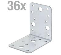 Alberts 832407, connecteurs d'angle, galvanisés à chaud, 90 x 90 x 65 mm, lot de 36