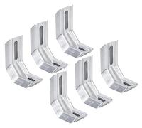 Alberts 832414 Équerre réglable | 2 angles de 45°, emboutie, avec trou oblong | galvanisée Sendzimir | 35 x 30 x 50 mm | kit de 36
