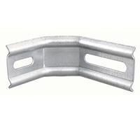 Alberts 832421 Équerre réglable | 2 angles de 45°, emboutie, avec trou oblong | galvanisée Sendzimir | 50 x 30 x 120 mm | kit de 36