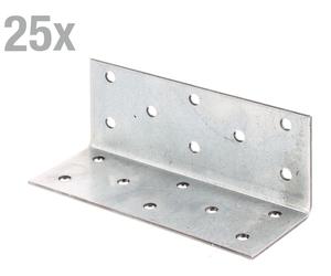 Alberts 835033, connecteurs d'angle, galvanisés à chaud, 40 x 40 x 100 mm, lot de 25