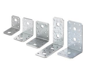 Alberts 835408, connecteurs d'angle, galvanisés à chaud, 50 x 50 x 35 mm, lot de 50