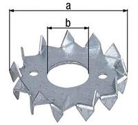 Alberts 836153 Lot de 50 chevilles à disque avec dents - Double face - Galvanisé par sendzimir - À visser - Diamètre extérieur : 62 mm - Diamètre intérieur : 21 mm
