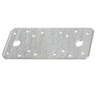 Alberts 836399, connecteurs plats, galvanisés à chaud, 133 x 55 x 2,5 mm, lot de 50