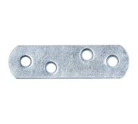 Alberts 837884 Platine d'assemblage | avec extrémités arrondies | galvanisée, en bleu | 57 x 16 mm | kit de 100
