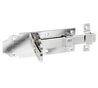 Alberts 841027 Verrou porte-cadenas | droit, avec poignée plate et boucle serrée | acier inoxydable | platine 140 x 52 mm | kit de 10
