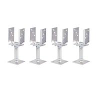 Alberts 841449 U-Pfostenträger Support de Poteau en U, argenté