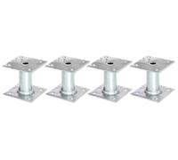 Alberts 841517 Pfostenträger Support de Poteau, argenté