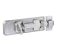 Alberts 841560 Verrou de sécurité porte-cadenas | avec poignée plate et boucle serrée | électro-galvanisé, passivé à couche épaisse | platine 80 x 35 mm | kit de 10