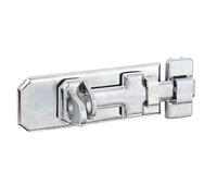 Alberts 841577 Verrou de sécurité porte-cadenas | avec poignée plate et boucle serrée | électro-galvanisé, passivé à couche épaisse | platine 100 x 40 mm | kit de 10