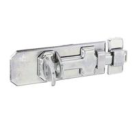 Alberts 841584 Verrou de sécurité porte-cadenas | avec poignée plate et boucle serrée | électro-galvanisé, passivé à couche épaisse | platine 120 x 45 mm | kit de 10