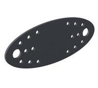 Alberts 842680 Raccord plat | Ovado | gris graphite plastifié | 135 x 55 mm | kit de 12