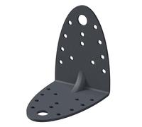 Alberts 842949 Raccord angulaire pour charges lourdes avec moulure | Ovado | gris graphite plastifié | 90 x 90 mm | kit de 12