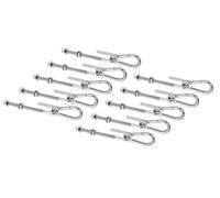 Alberts 843021 Crochet de balançoire, avec filetage, à visser, électro-galvanisé, passivé à couche épaisse, longueur 200 mm, filetage M12, set de 10 pièces