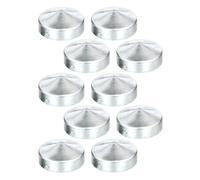 Alberts 843151 Lot de 10 capuchons de poteau en bois - Forme plate - Galvanisé à chaud - Diamètre : 80 mm