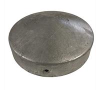 Alberts 843175 Lot de 10 capuchons de poteau en bois - Forme plate - Galvanisé à chaud - Diamètre : 100 mm