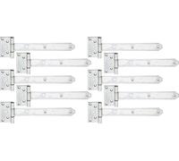 Alberts 844394 Croix de suspension, avec goupille sertie, électro-galvanisé, passivé à couche épaisse, bande 291 x 40 mm, charnière 103 x 59 mm, set de 10 pièces