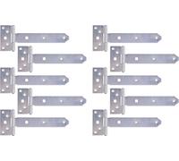 Alberts 844431 Croix de suspension, avec goupille sertie, électro-galvanisé, passivé à couche épaisse, bande 491 x 40 mm, charnière 103 x 59 mm, set de 10 pièces
