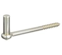 Alberts 844776 Gond à visser | Crochet en J, avec filetage entaillé | électro-galvanisé, passivé à couche épaisse | Dimension de la broche Ø16 mm | Longueur 165 mm | kit de 10